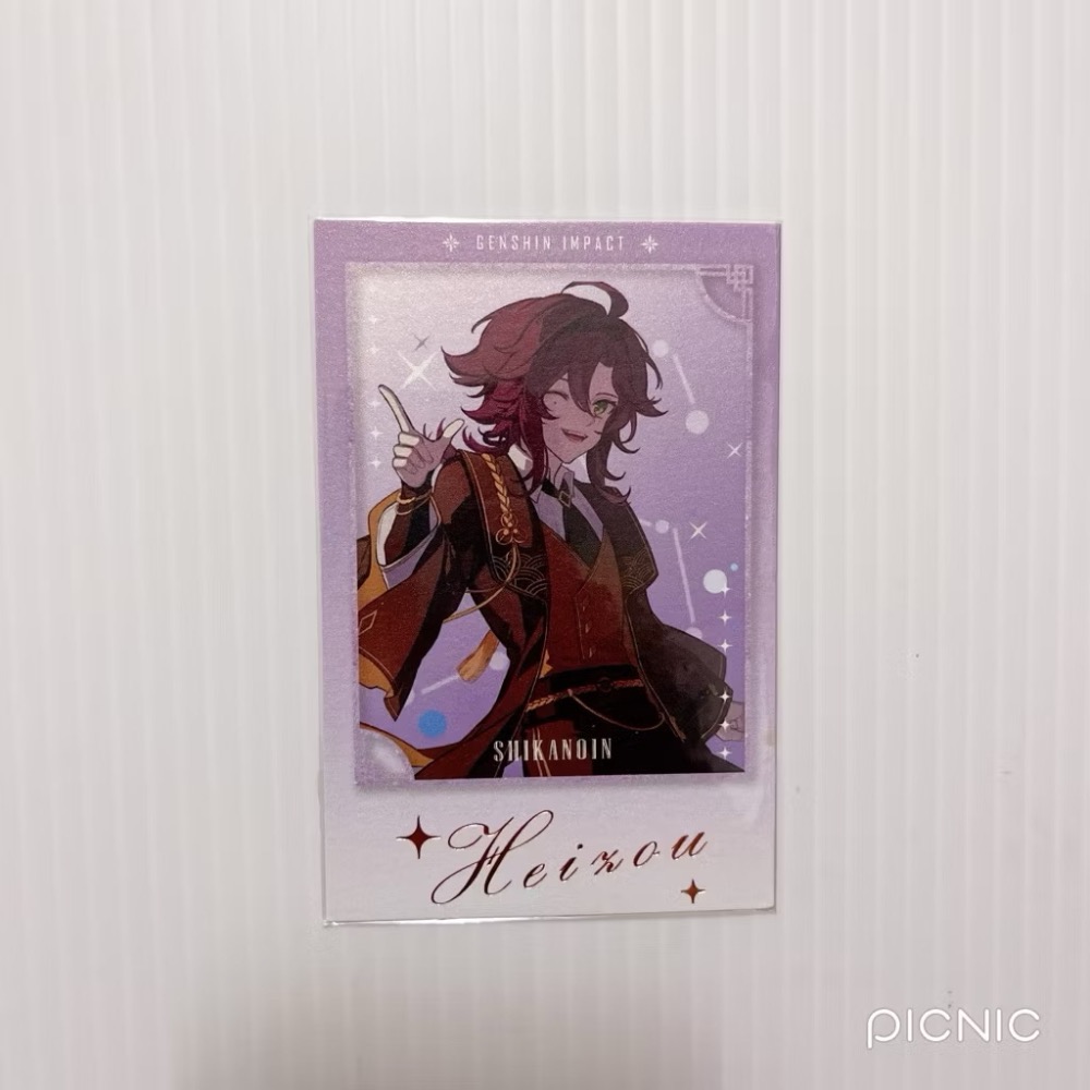 現貨🎐風精靈🎐原神同人｜鹿野院平藏 小鹿 拍立得 明信片 方卡 立牌 色紙 吊飾 麻將 透卡 原神周邊 原神週邊-規格圖2