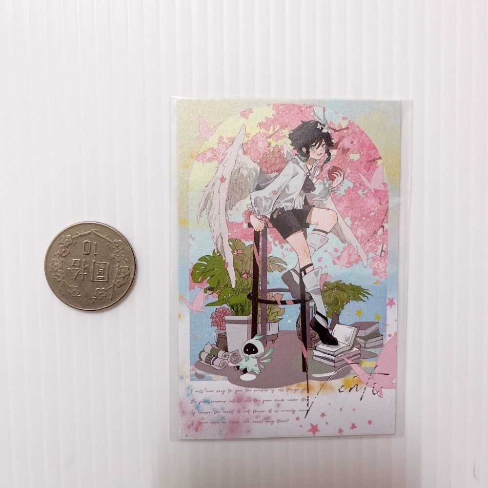 現貨🎐風精靈🎐原神同人｜溫迪 風神 蒙德 拍立得 明信片 透卡 鐳射票 娃娃 立牌 吊飾 原神周邊 原神週邊-規格圖5