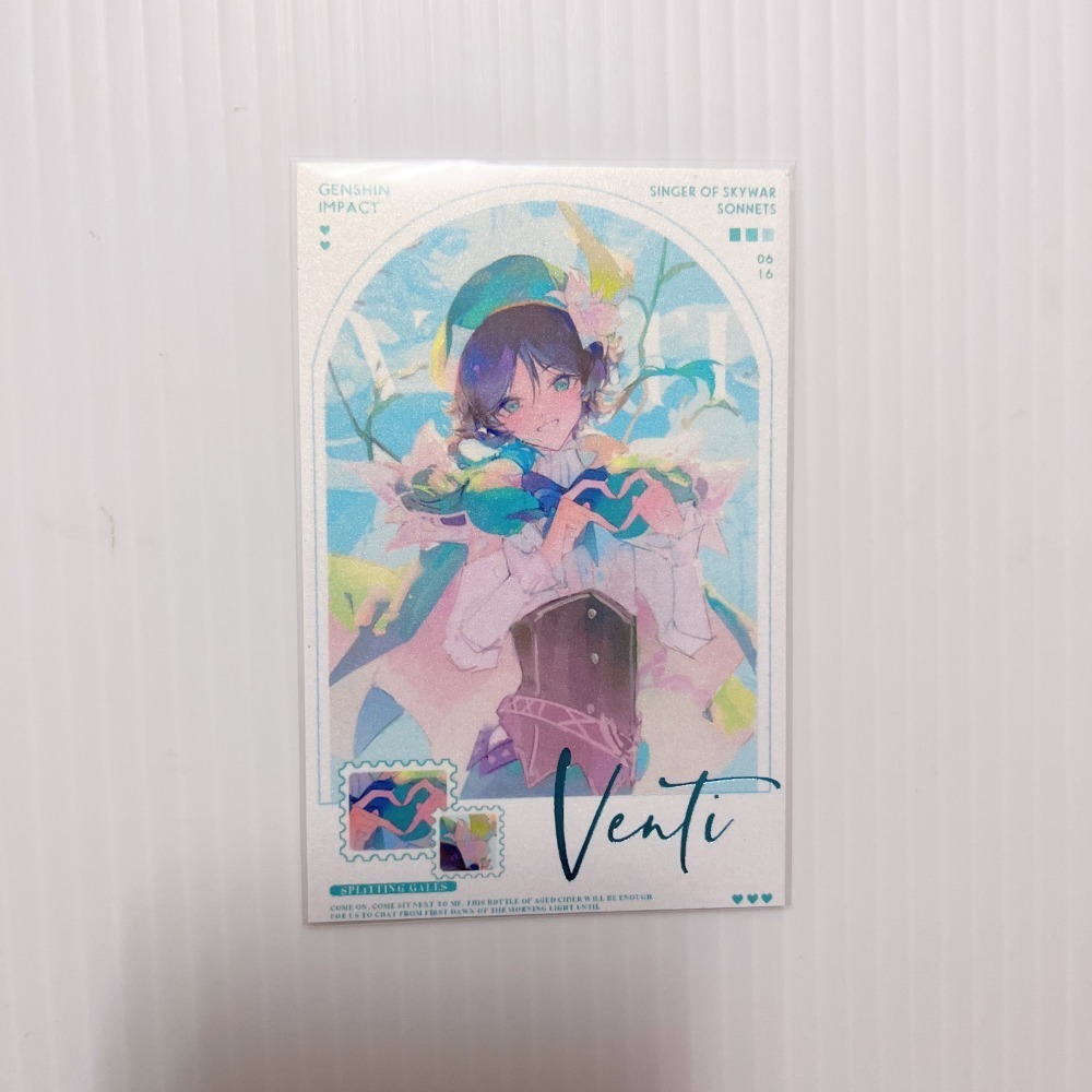 現貨🎐風精靈🎐原神同人｜溫迪 風神 蒙德 拍立得 明信片 透卡 鐳射票 娃娃 立牌 吊飾 原神周邊 原神週邊-規格圖5