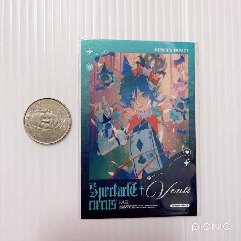 現貨🎐風精靈🎐原神同人｜溫迪 風神 蒙德 拍立得 明信片 方卡 鐳射票 花札牌 小方巾 原神周邊 原神週邊-規格圖1