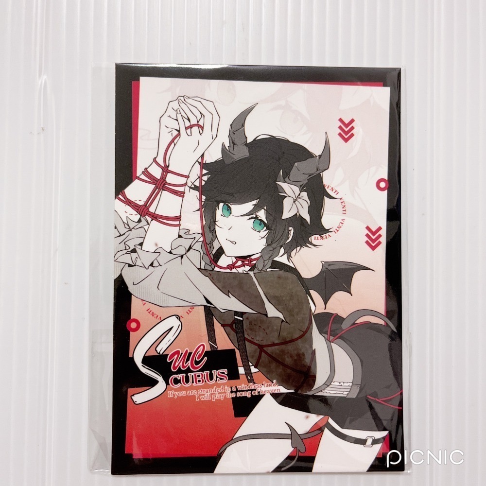 現貨🎐風精靈🎐原神同人｜溫迪 風神 蒙德 拍立得 明信片 方卡 鐳射票 花札牌 小方巾 原神周邊 原神週邊-規格圖1