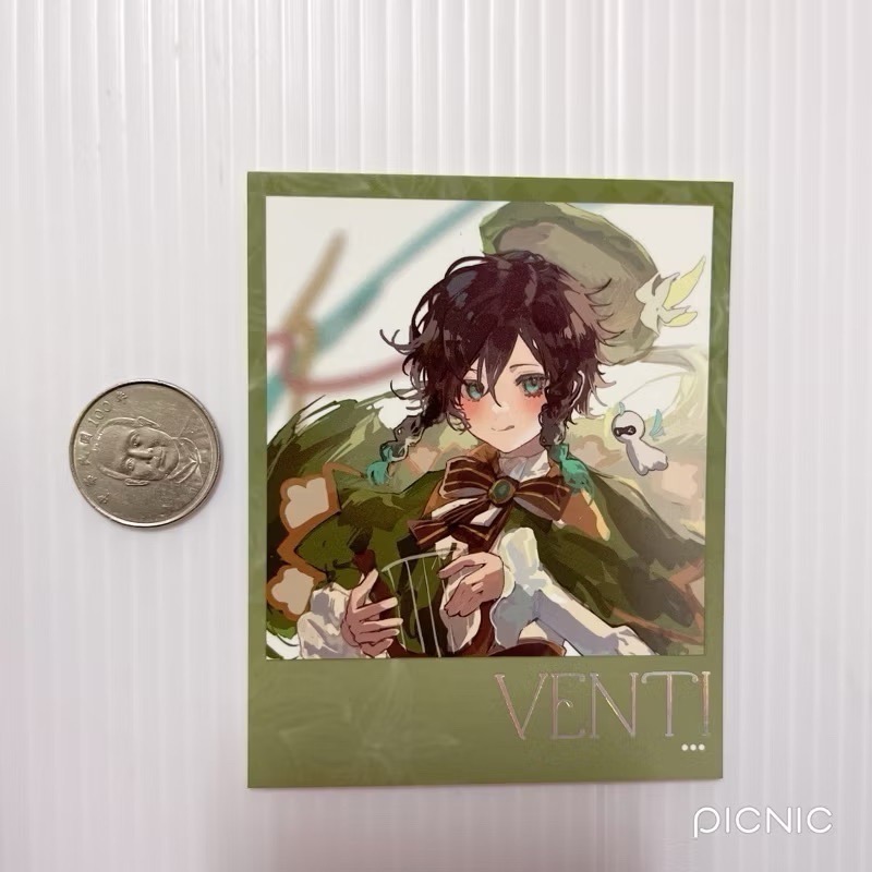現貨🎐風精靈🎐原神同人｜溫迪 風神 蒙德 拍立得 明信片 方卡 鐳射票 花札牌 小方巾 原神周邊 原神週邊-規格圖1
