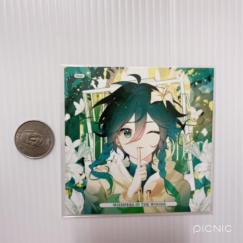 現貨🎐風精靈🎐原神同人｜溫迪 風神 蒙德 拍立得 明信片 方卡 鐳射票 花札牌 小方巾 原神周邊 原神週邊-規格圖1