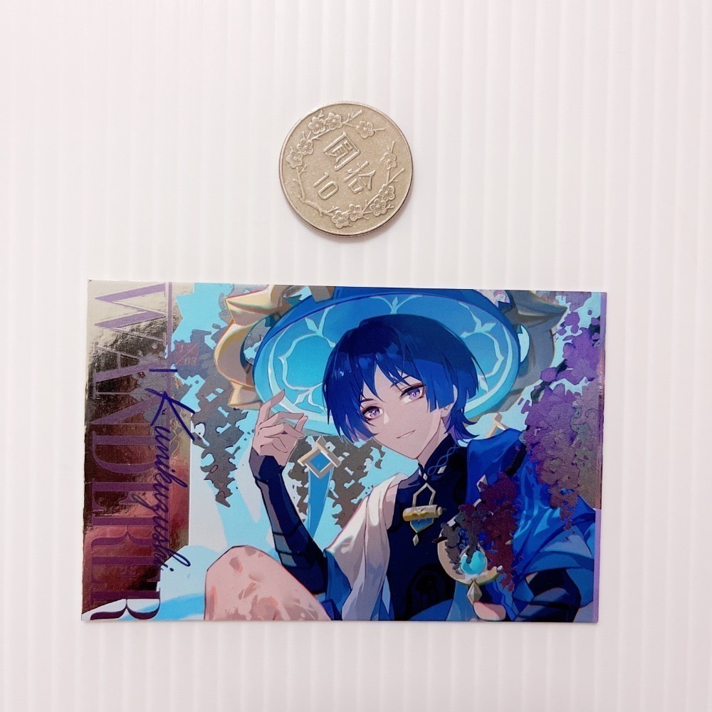 現貨🎐風精靈🎐原神同人｜流浪者 散兵 拍立得 明信片 透卡 紙夾相卡 色紙 票根 花札牌 原神周邊 原神週邊-規格圖4