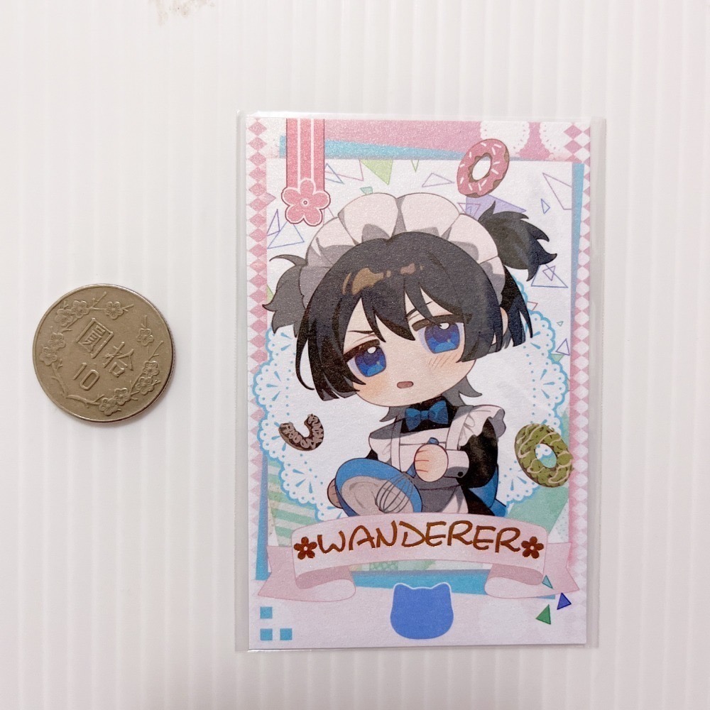 現貨🎐風精靈🎐原神同人｜流浪者 散兵 拍立得 明信片 透卡 紙夾相卡 色紙 票根 花札牌 原神周邊 原神週邊-規格圖4