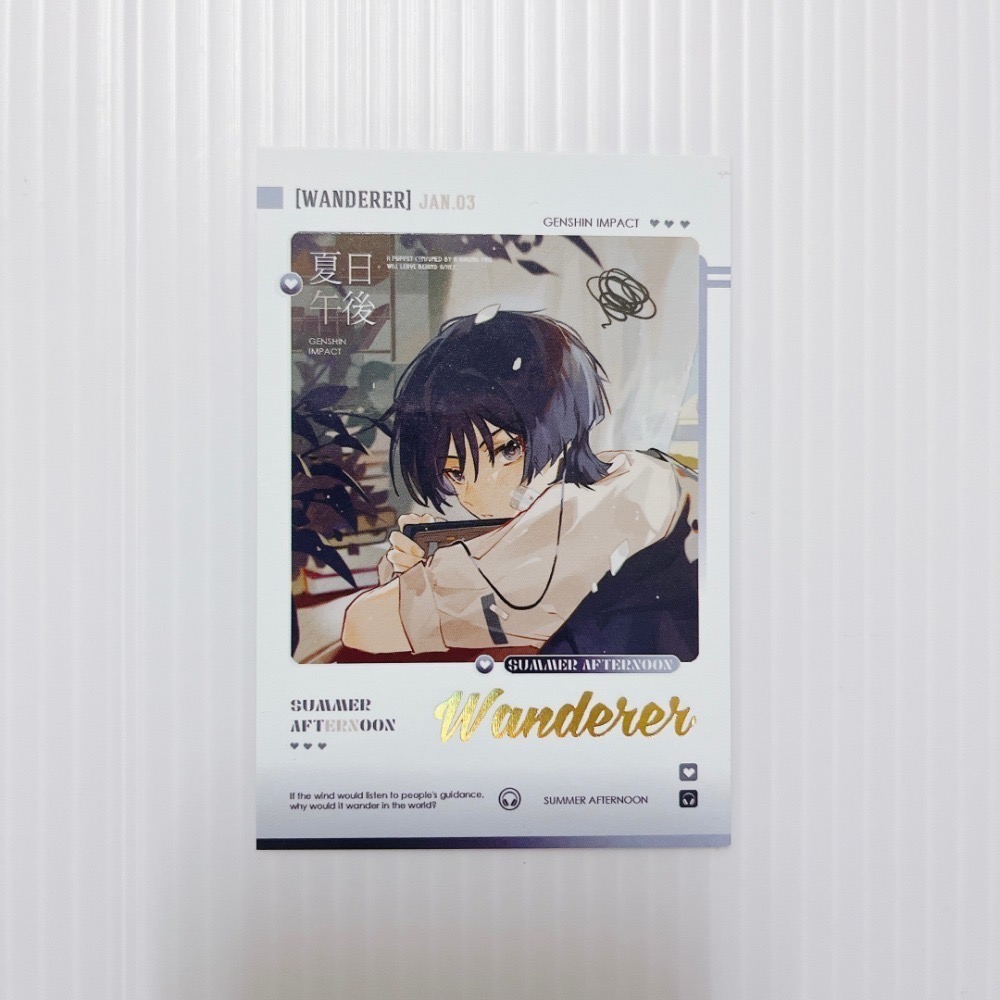 現貨🎐風精靈🎐原神同人｜流浪者 散兵 拍立得 明信片 透卡 紙夾相卡 色紙 票根 花札牌 原神周邊 原神週邊-規格圖4
