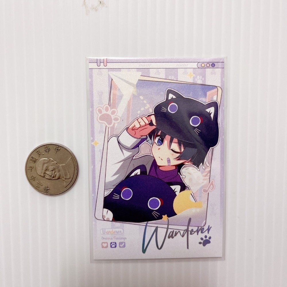 現貨🎐風精靈🎐原神同人｜流浪者 散兵 拍立得 明信片 透卡 紙夾相卡 色紙 票根 花札牌 原神周邊 原神週邊-規格圖4