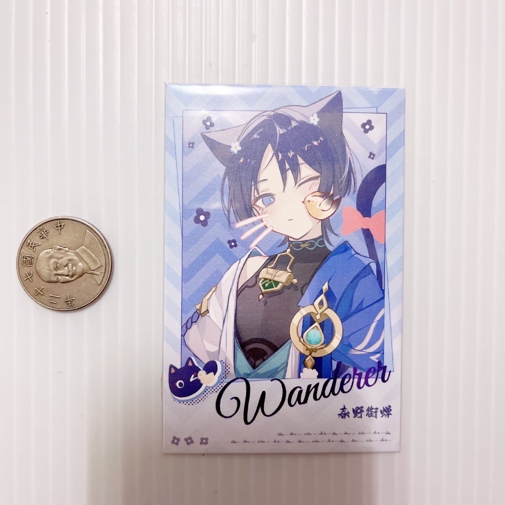 現貨🎐風精靈🎐原神同人｜流浪者 散兵 拍立得 明信片 透卡 紙夾相卡 色紙 票根 花札牌 原神周邊 原神週邊-規格圖4