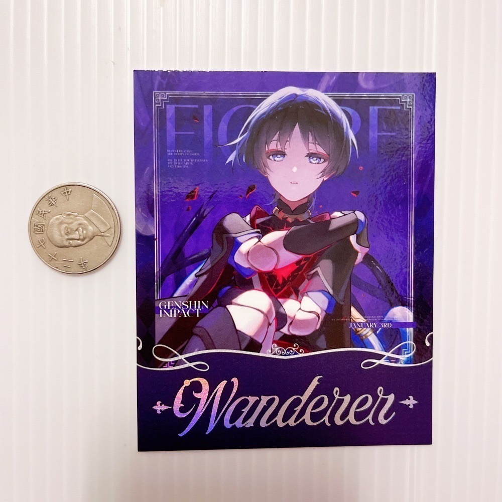 現貨🎐風精靈🎐原神同人｜流浪者 散兵 拍立得 明信片 透卡 紙夾相卡 色紙 票根 花札牌 原神周邊 原神週邊-規格圖4