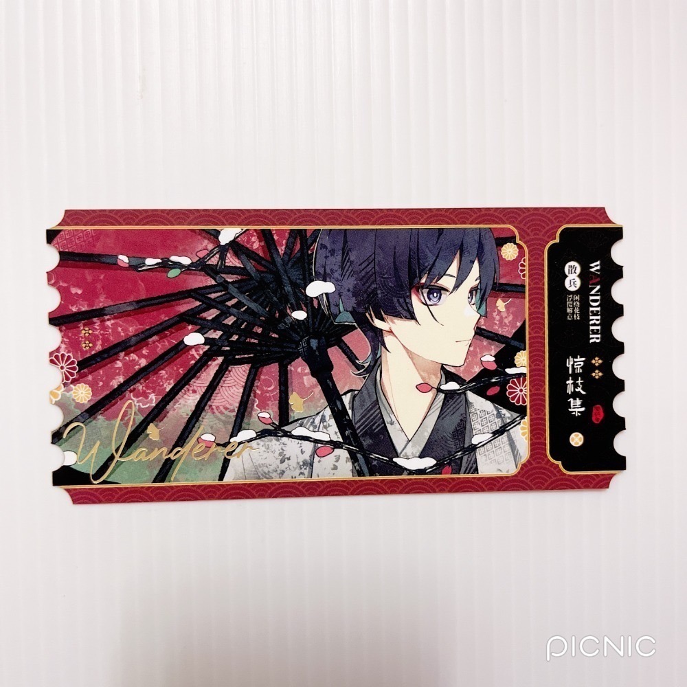 現貨🎐風精靈🎐原神同人｜流浪者 散兵 拍立得 明信片 透卡 紙夾相卡 色紙 票根 花札牌 原神周邊 原神週邊-規格圖4