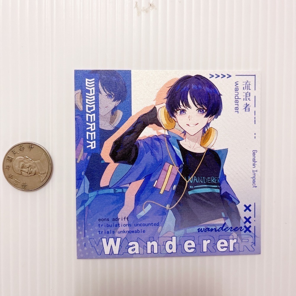 現貨🎐風精靈🎐原神同人｜流浪者 散兵 拍立得 明信片 透卡 紙夾相卡 色紙 票根 花札牌 原神周邊 原神週邊-規格圖10