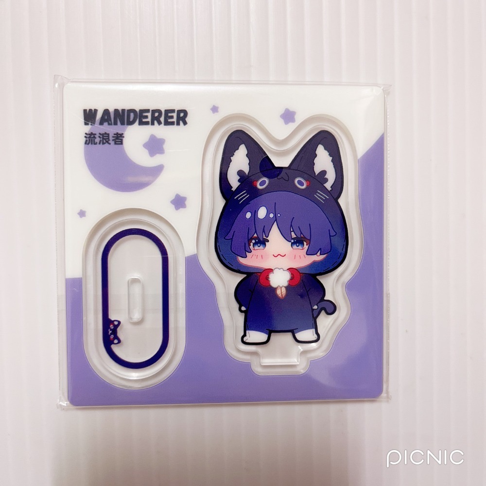 現貨🎐風精靈🎐原神同人｜流浪者 散兵 拍立得 明信片 紙夾相卡 色紙 花札牌 小立牌 徽章 原神周邊 原神週邊-規格圖1