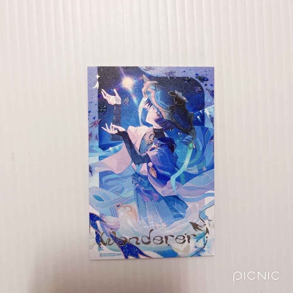 現貨🎐風精靈🎐原神同人｜流浪者 散兵 拍立得 明信片 紙夾相卡 色紙 花札牌 小立牌 徽章 原神周邊 原神週邊-規格圖1
