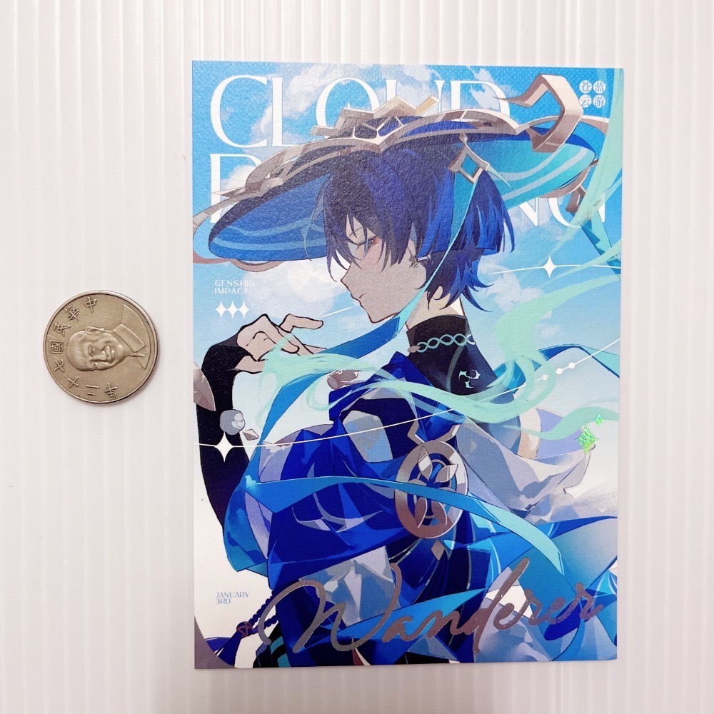 現貨🎐風精靈🎐原神同人｜流浪者 散兵 拍立得 明信片 紙夾相卡 色紙 花札牌 小立牌 徽章 原神周邊 原神週邊-規格圖1