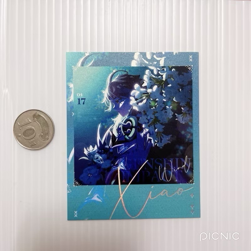 現貨🎐風精靈🎐原神同人｜魈 璃月 拍立得 明信片 紙夾相卡 色紙 花札牌 徽章 吊飾 原神周邊 原神週邊-規格圖1
