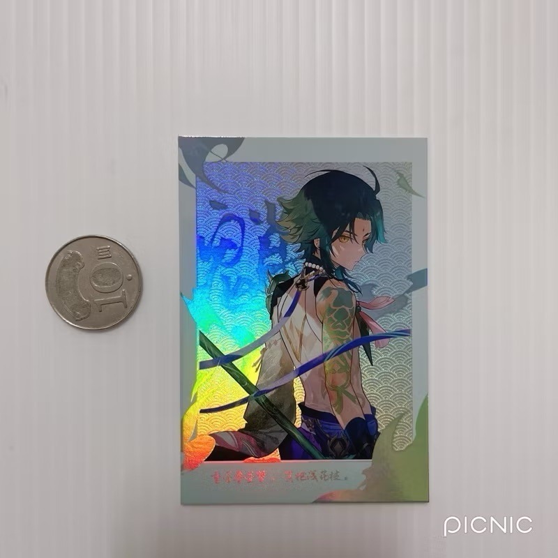 現貨🎐風精靈🎐原神同人｜魈 璃月 拍立得 明信片 紙夾相卡 色紙 花札牌 徽章 吊飾 原神周邊 原神週邊-規格圖1