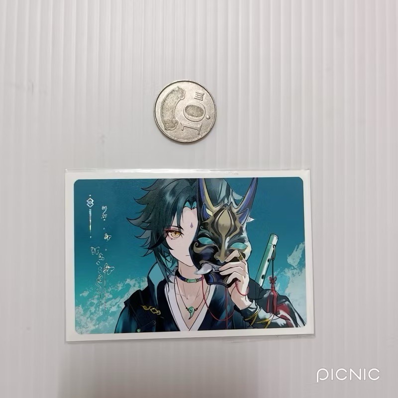 現貨🎐風精靈🎐原神同人｜魈 璃月 拍立得 明信片 紙夾相卡 色紙 花札牌 徽章 吊飾 原神周邊 原神週邊-規格圖1