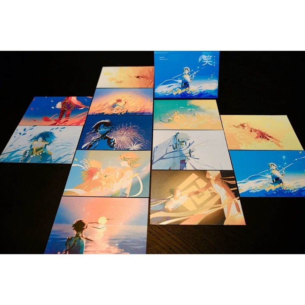 現貨🎐風精靈🎐原神同人｜魈 璃月 拍立得 明信片 紙夾相卡 色紙 花札牌 徽章 吊飾 原神周邊 原神週邊-規格圖1