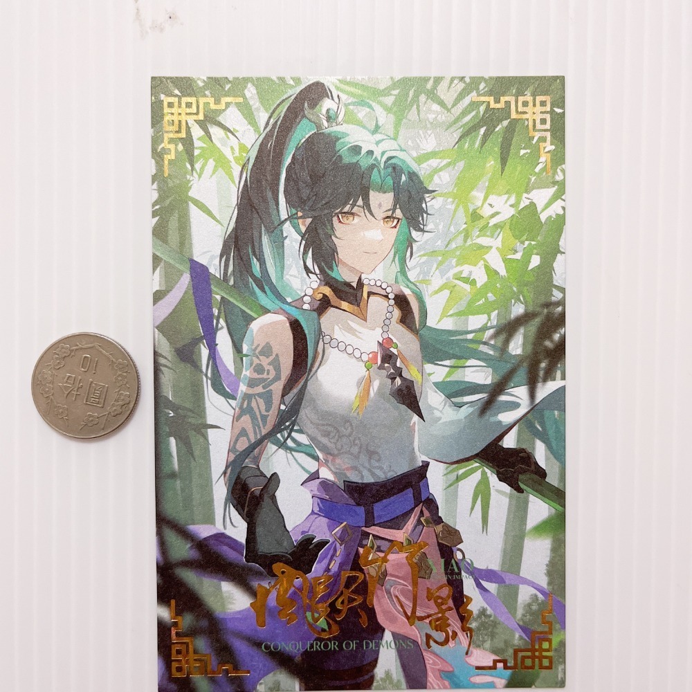 現貨🎐風精靈🎐原神同人｜魈 璃月 拍立得 明信片 紙夾相卡 花札牌 徽章 吊飾 透卡 原神周邊 原神週邊-規格圖3