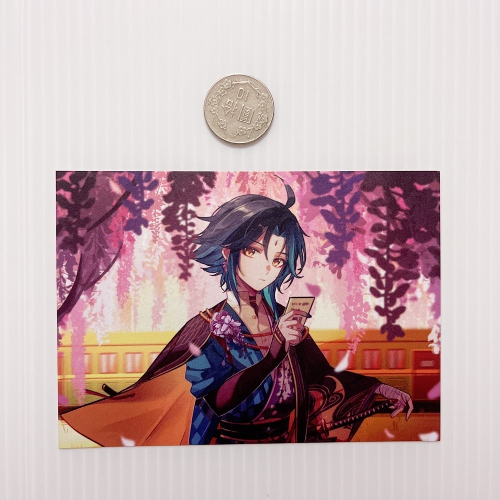 現貨🎐風精靈🎐原神同人｜魈 璃月 拍立得 明信片 紙夾相卡 花札牌 徽章 吊飾 透卡 原神周邊 原神週邊-規格圖3