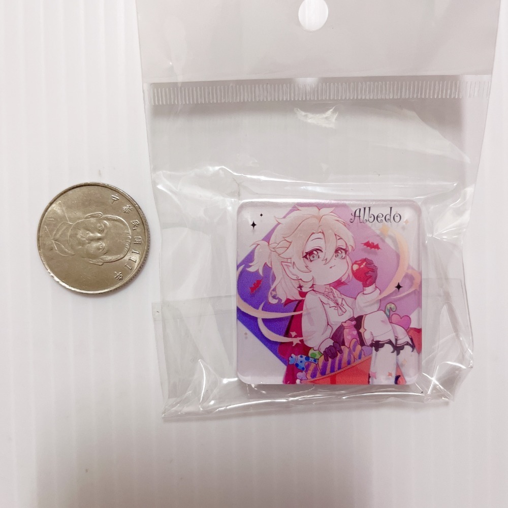 現貨🎐風精靈🎐原神同人｜阿貝多 蒙德 拍立得 明信片 透卡 鐳射票 娃娃 立牌 吊飾 原神周邊 原神週邊-規格圖2