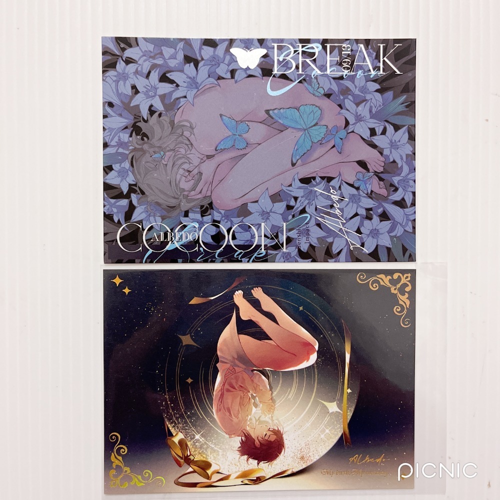 現貨🎐風精靈🎐原神同人｜阿貝多 蒙德 拍立得 明信片 透卡 鐳射票 娃娃 立牌 吊飾 原神周邊 原神週邊-規格圖2