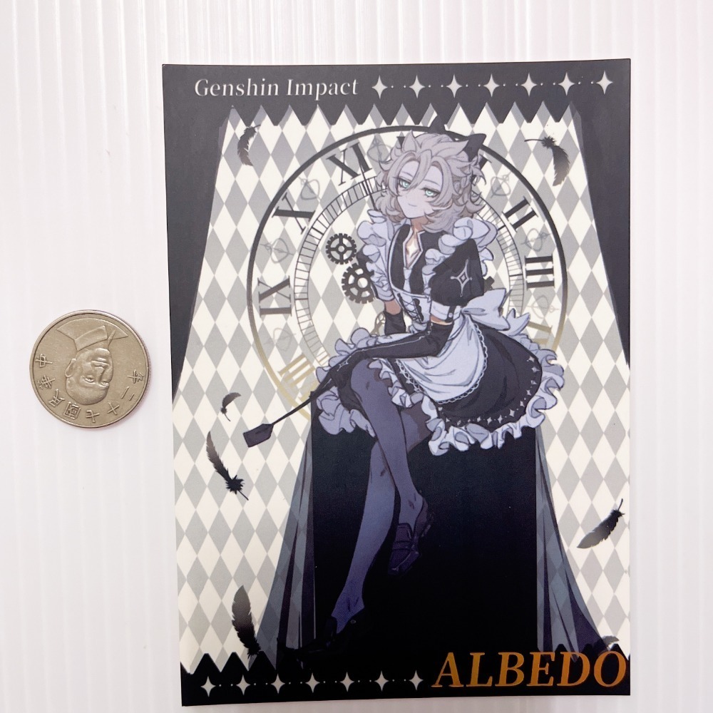 現貨🎐風精靈🎐原神同人｜阿貝多 蒙德 拍立得 明信片 透卡 鐳射票 娃娃 立牌 吊飾 原神周邊 原神週邊-規格圖2