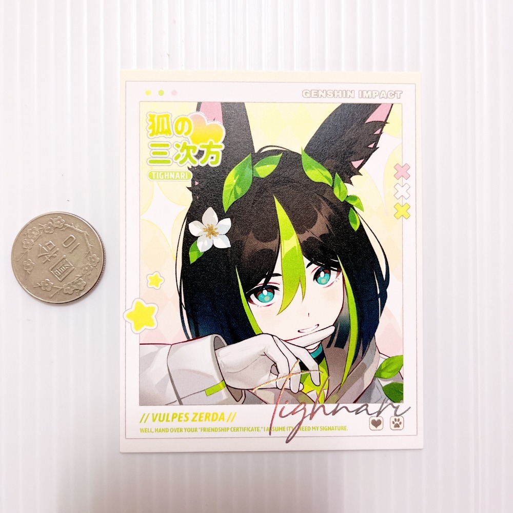 現貨🎐風精靈🎐原神同人｜提納里 須彌 拍立得 明信片 徽章 吊飾 方卡 小麻將 透卡 原神周邊 原神週邊-規格圖2