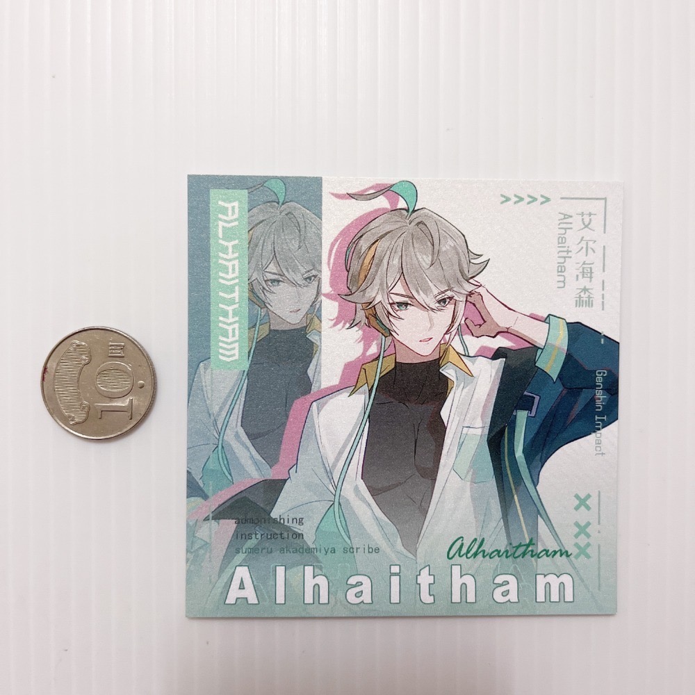 現貨🎐風精靈🎐原神同人｜艾爾海森 須彌 拍立得 明信片 徽章 色紙 吊飾 方卡 票根 鐳射票 原神周邊 原神週邊-規格圖5