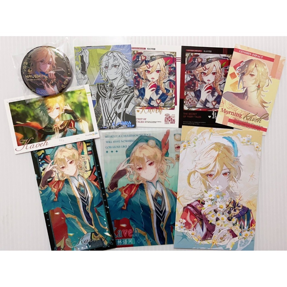 現貨🎐風精靈🎐原神同人｜卡維 須彌 拍立得 明信片 徽章 吊飾 小麻將 透卡 色紙 鐳射票 原神周邊 原神週邊-細節圖2