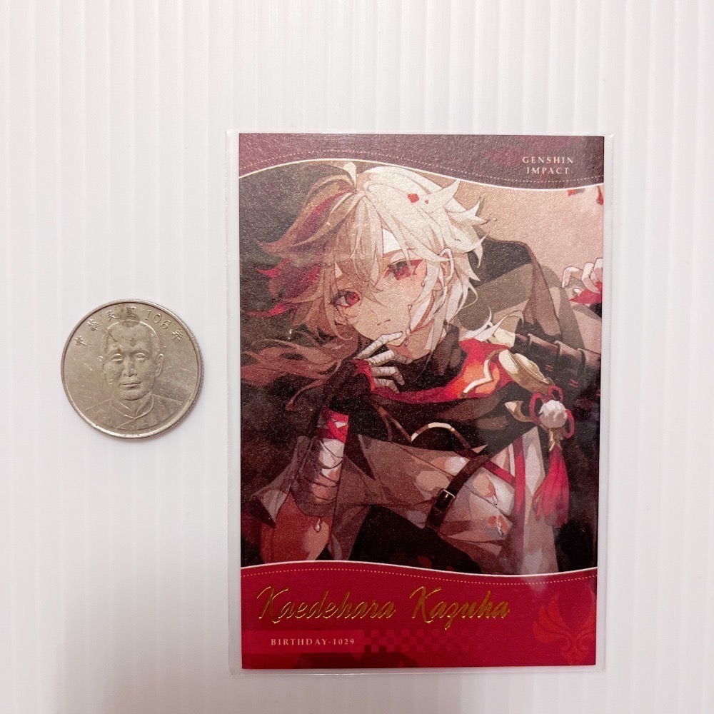 現貨🎐風精靈🎐原神同人｜楓原萬葉 稻妻 拍立得 明信片 徽章 方卡 透卡 票根 紙夾相卡 吊飾 原神周邊 原神週邊-規格圖2