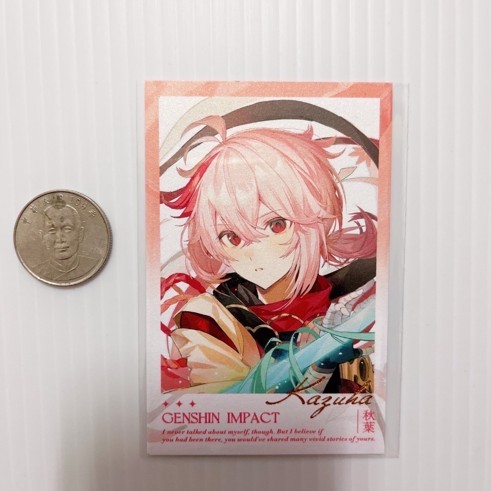 現貨🎐風精靈🎐原神同人｜楓原萬葉 稻妻 拍立得 明信片 徽章 方卡 透卡 票根 紙夾相卡 吊飾 原神周邊 原神週邊-規格圖2
