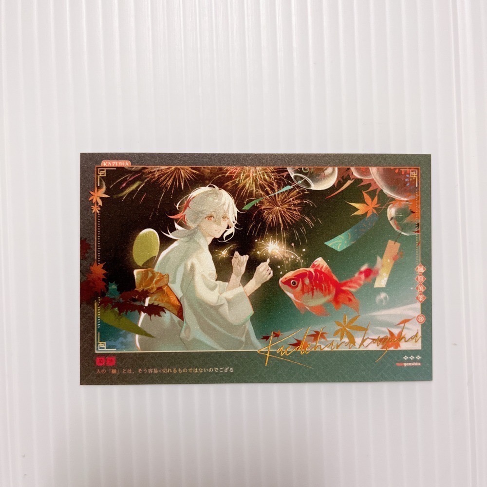 現貨🎐風精靈🎐原神同人｜楓原萬葉 稻妻 拍立得 明信片 徽章 方卡 透卡 票根 紙夾相卡 吊飾 原神周邊 原神週邊-規格圖2