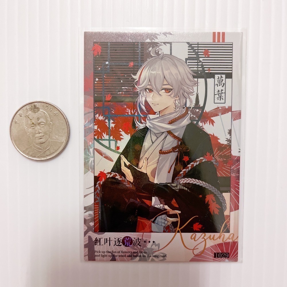 現貨🎐風精靈🎐原神同人｜楓原萬葉 稻妻 拍立得 明信片 徽章 方卡 透卡 票根 紙夾相卡 吊飾 原神周邊 原神週邊-規格圖2