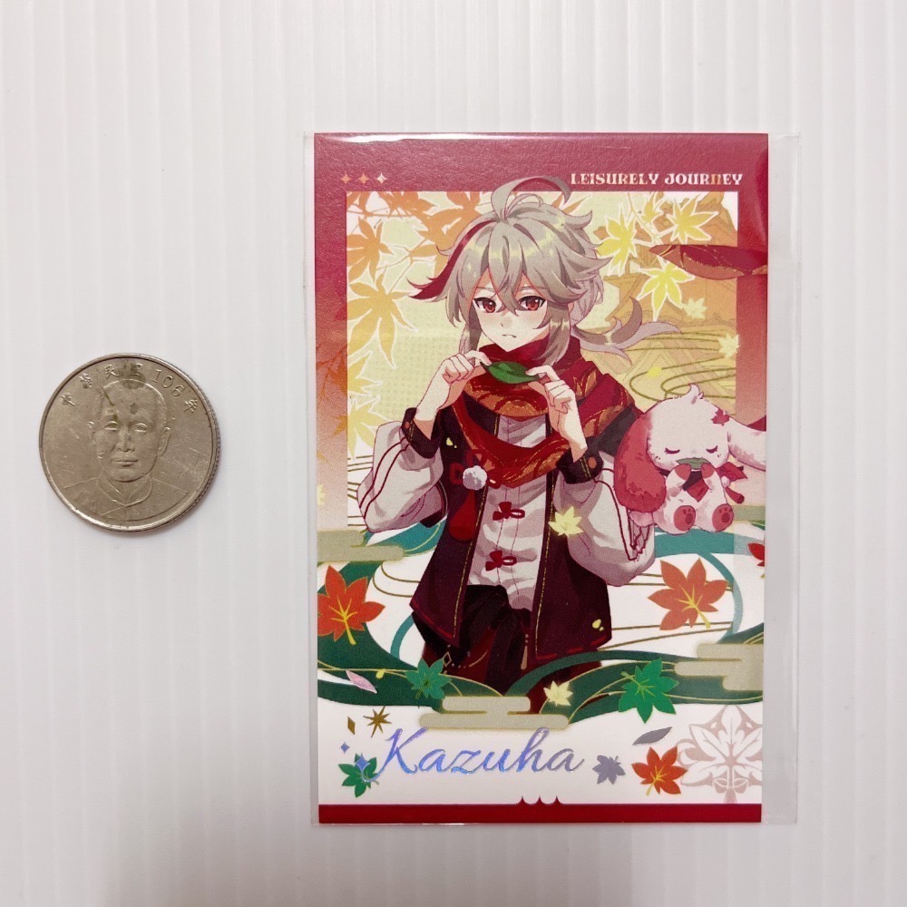 現貨🎐風精靈🎐原神同人｜楓原萬葉 稻妻 拍立得 明信片 徽章 方卡 透卡 票根 紙夾相卡 吊飾 原神周邊 原神週邊-規格圖2