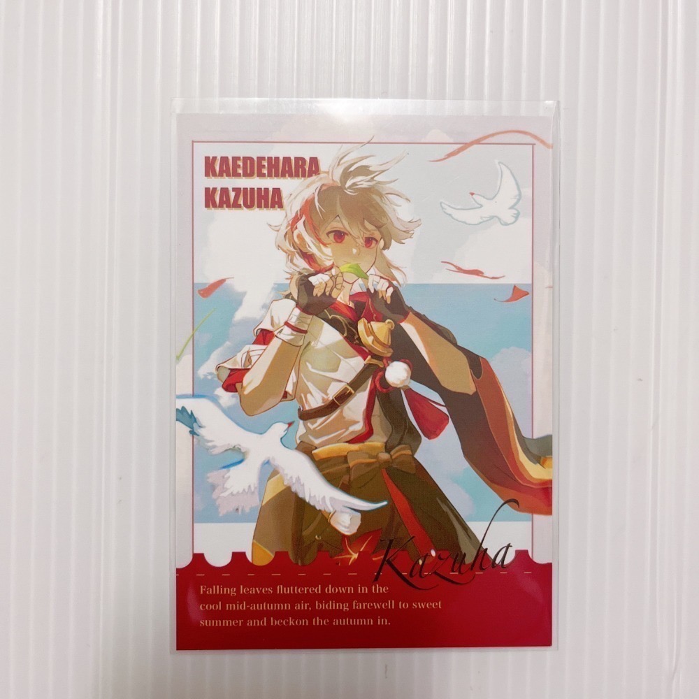 現貨🎐風精靈🎐原神同人｜楓原萬葉 稻妻 拍立得 明信片 徽章 方卡 透卡 票根 紙夾相卡 吊飾 原神周邊 原神週邊-規格圖2