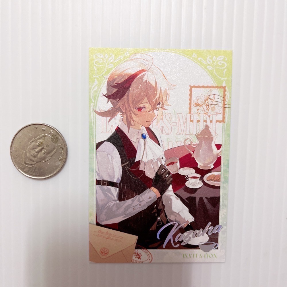 現貨🎐風精靈🎐原神同人｜楓原萬葉 稻妻 拍立得 明信片 徽章 方卡 透卡 票根 紙夾相卡 吊飾 原神周邊 原神週邊-規格圖2