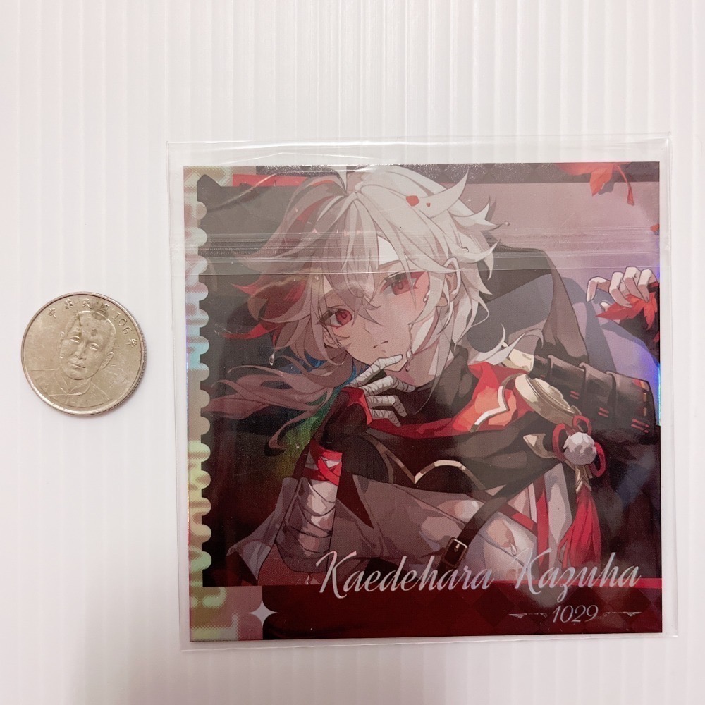 現貨🎐風精靈🎐原神同人｜楓原萬葉 稻妻 拍立得 明信片 徽章 方卡 透卡 票根 紙夾相卡 吊飾 原神周邊 原神週邊-規格圖2