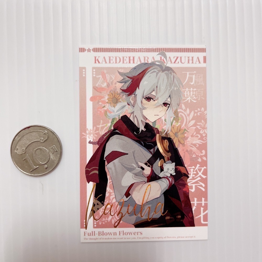 現貨🎐風精靈🎐原神同人｜楓原萬葉 稻妻 拍立得 明信片 徽章 方卡 透卡 票根 紙夾相卡 吊飾 原神周邊 原神週邊-規格圖2