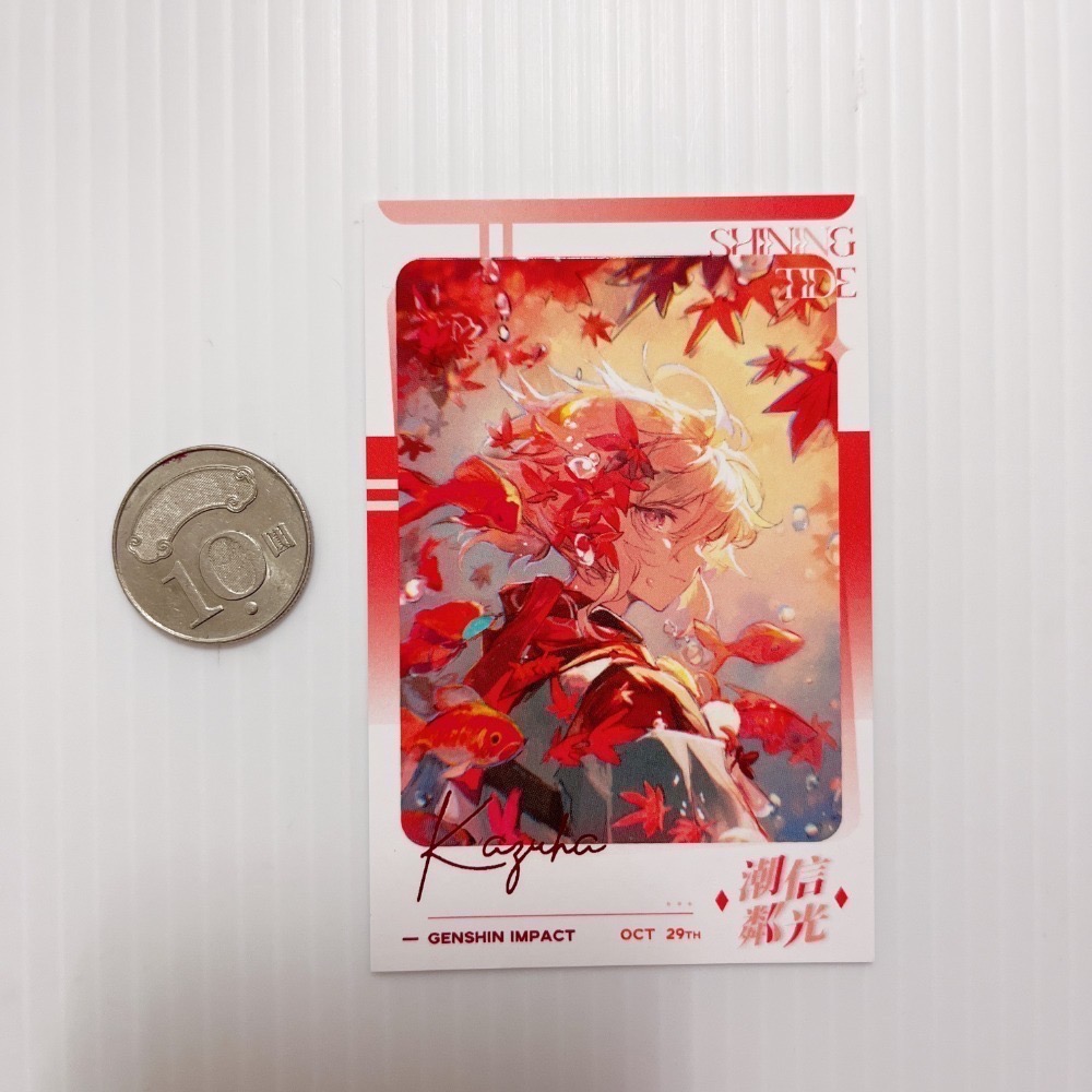 現貨🎐風精靈🎐原神同人｜楓原萬葉 稻妻 拍立得 明信片 徽章 方卡 透卡 票根 紙夾相卡 吊飾 原神周邊 原神週邊-規格圖2