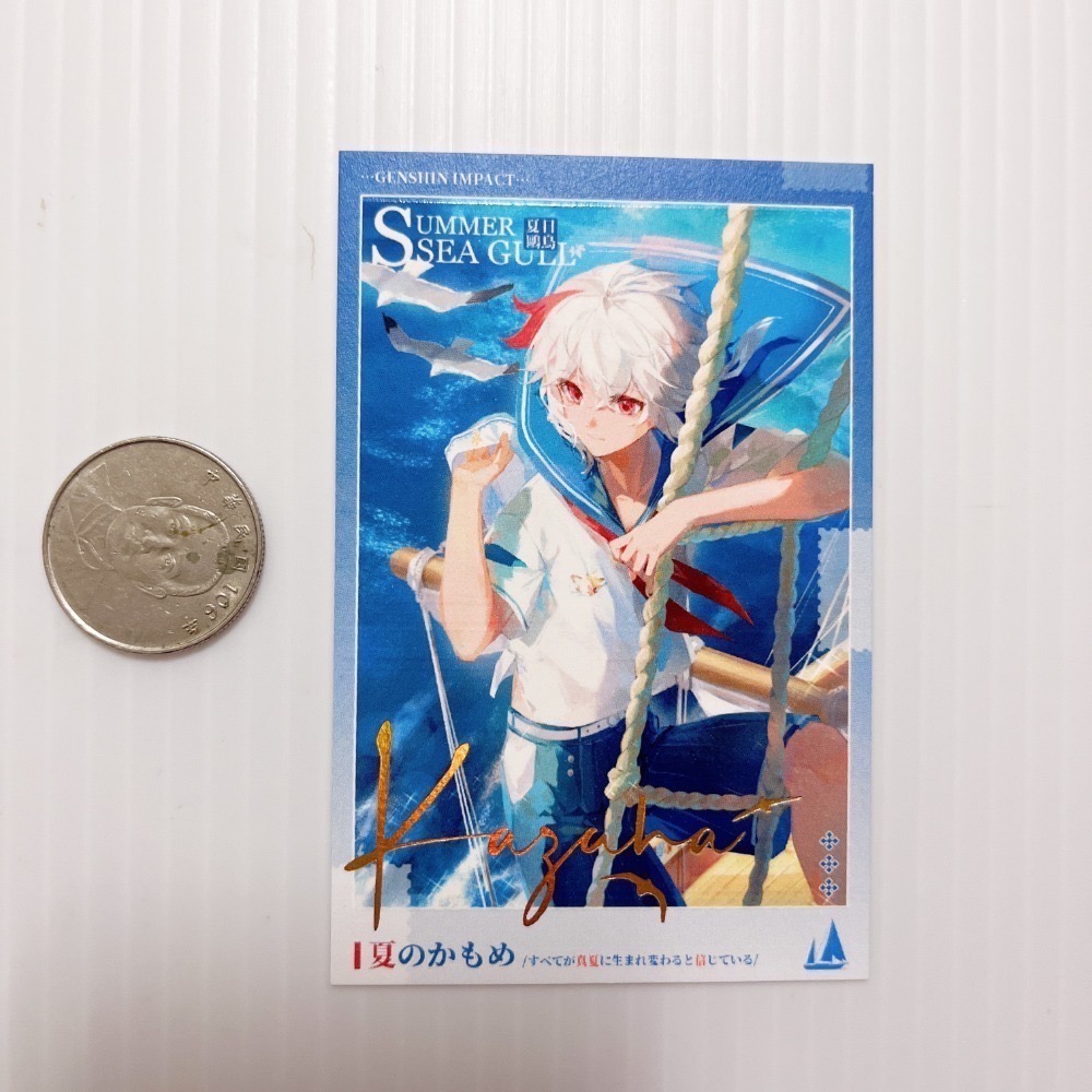 現貨🎐風精靈🎐原神同人｜楓原萬葉 稻妻 拍立得 明信片 徽章 方卡 透卡 票根 紙夾相卡 吊飾 原神周邊 原神週邊-規格圖2