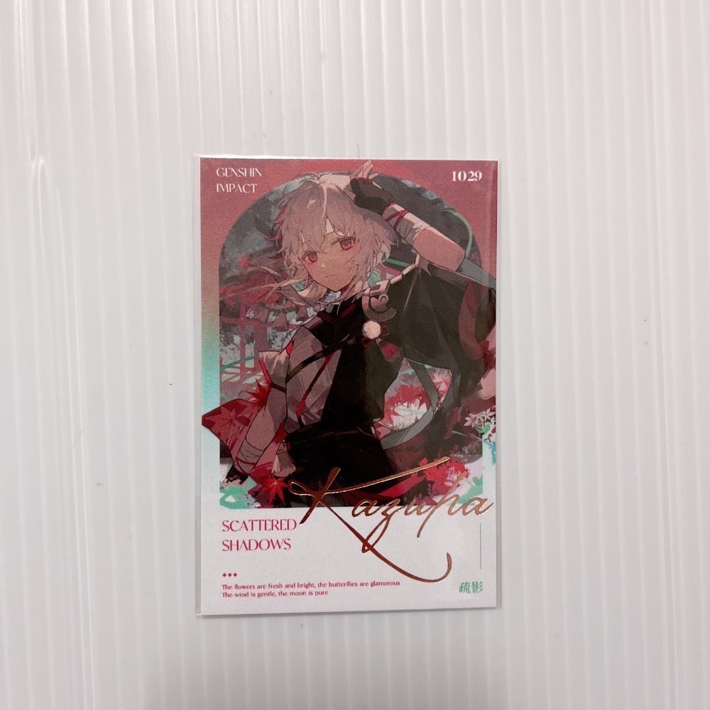 現貨🎐風精靈🎐原神同人｜楓原萬葉 稻妻 拍立得 明信片 徽章 方卡 透卡 票根 紙夾相卡 吊飾 原神周邊 原神週邊-規格圖2