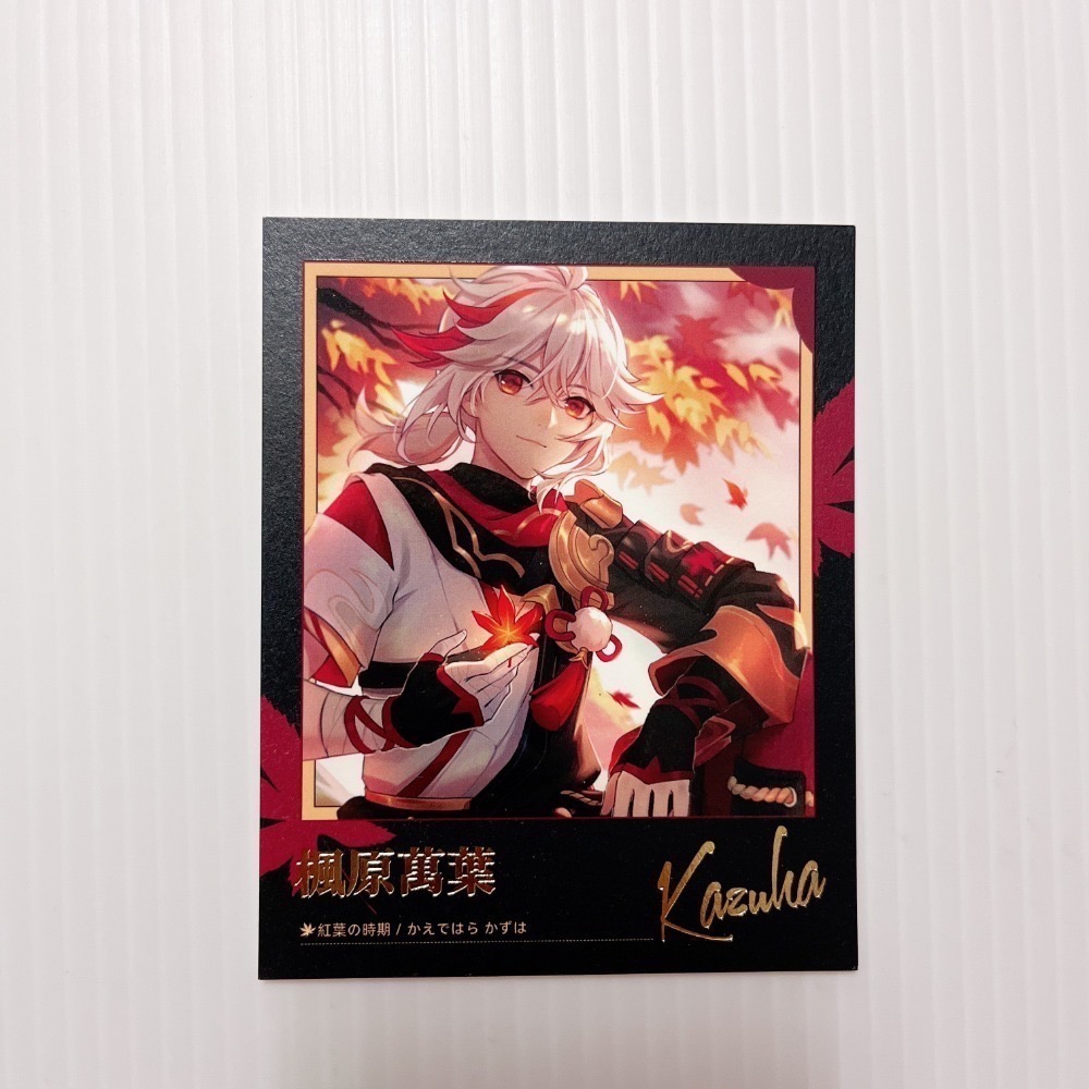 現貨🎐風精靈🎐原神同人｜楓原萬葉 稻妻 拍立得 明信片 徽章 方卡 透卡 票根 紙夾相卡 吊飾 原神周邊 原神週邊-規格圖2