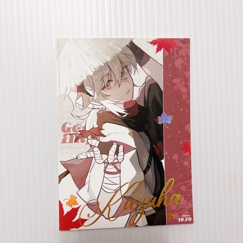 現貨🎐風精靈🎐原神同人｜楓原萬葉 稻妻 拍立得 明信片 徽章 方卡 透卡 票根 紙夾相卡 吊飾 原神周邊 原神週邊-規格圖2