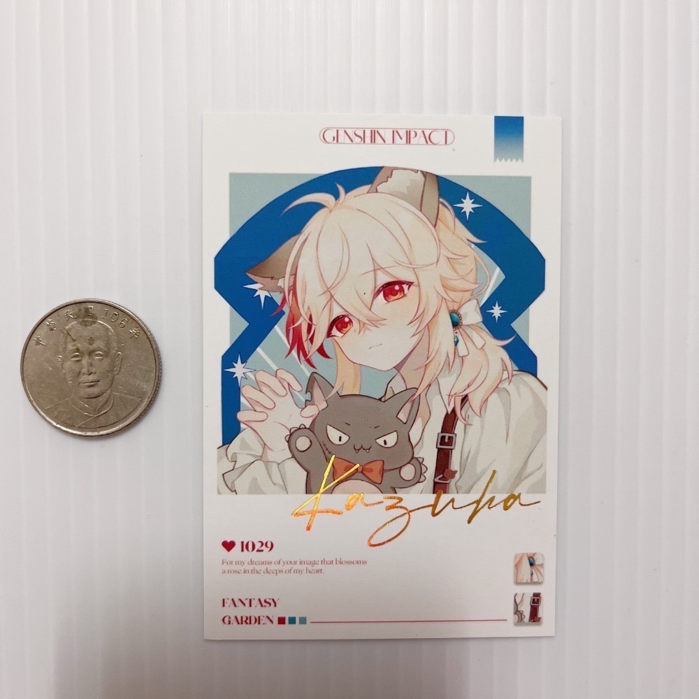 現貨🎐風精靈🎐原神同人｜楓原萬葉 稻妻 拍立得 明信片 徽章 方卡 透卡 票根 紙夾相卡 吊飾 原神周邊 原神週邊-規格圖2