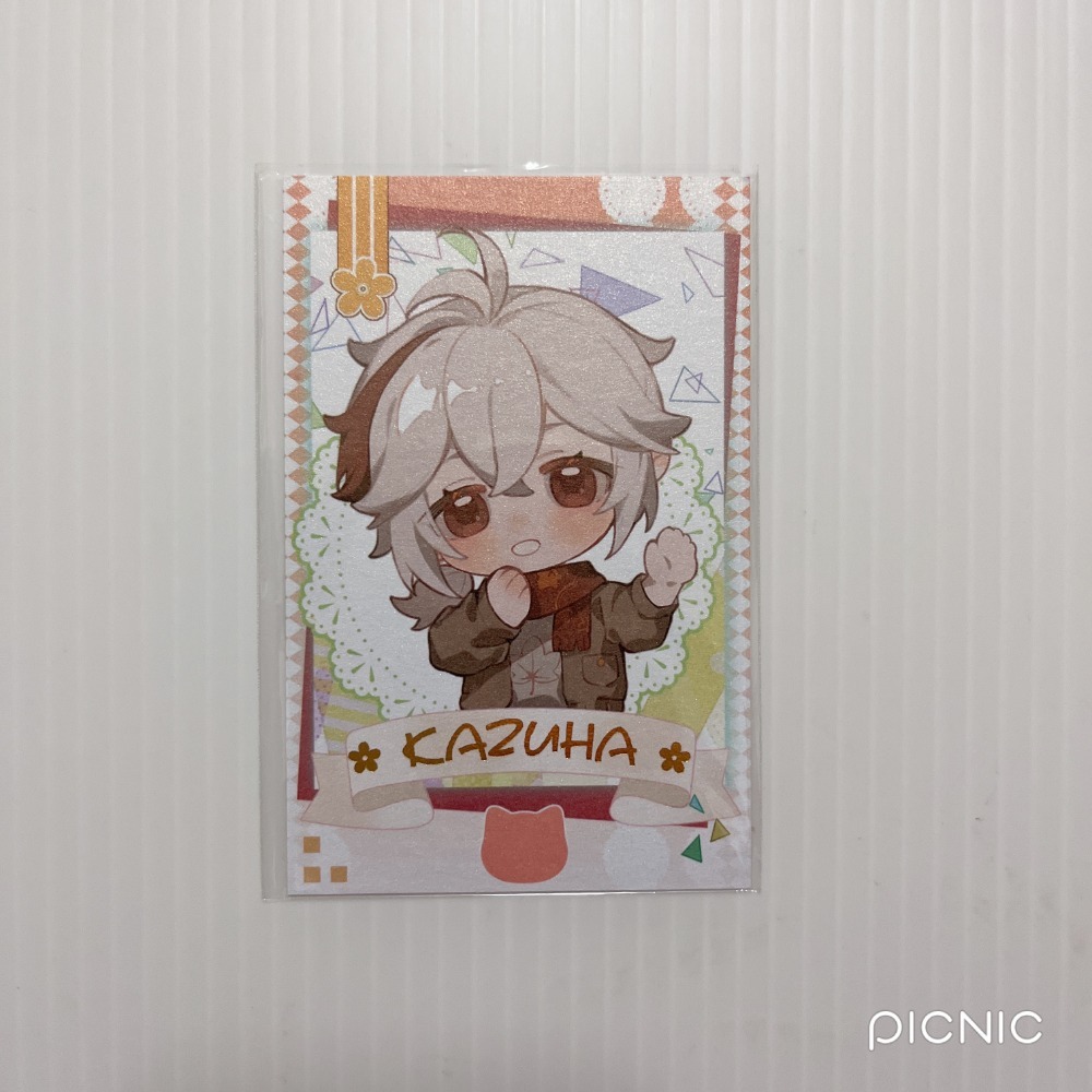 現貨🎐風精靈🎐原神同人｜楓原萬葉 稻妻 拍立得 明信片 透卡 票根 紙夾相卡 方卡 鐳射票 原神周邊 原神週邊-規格圖1