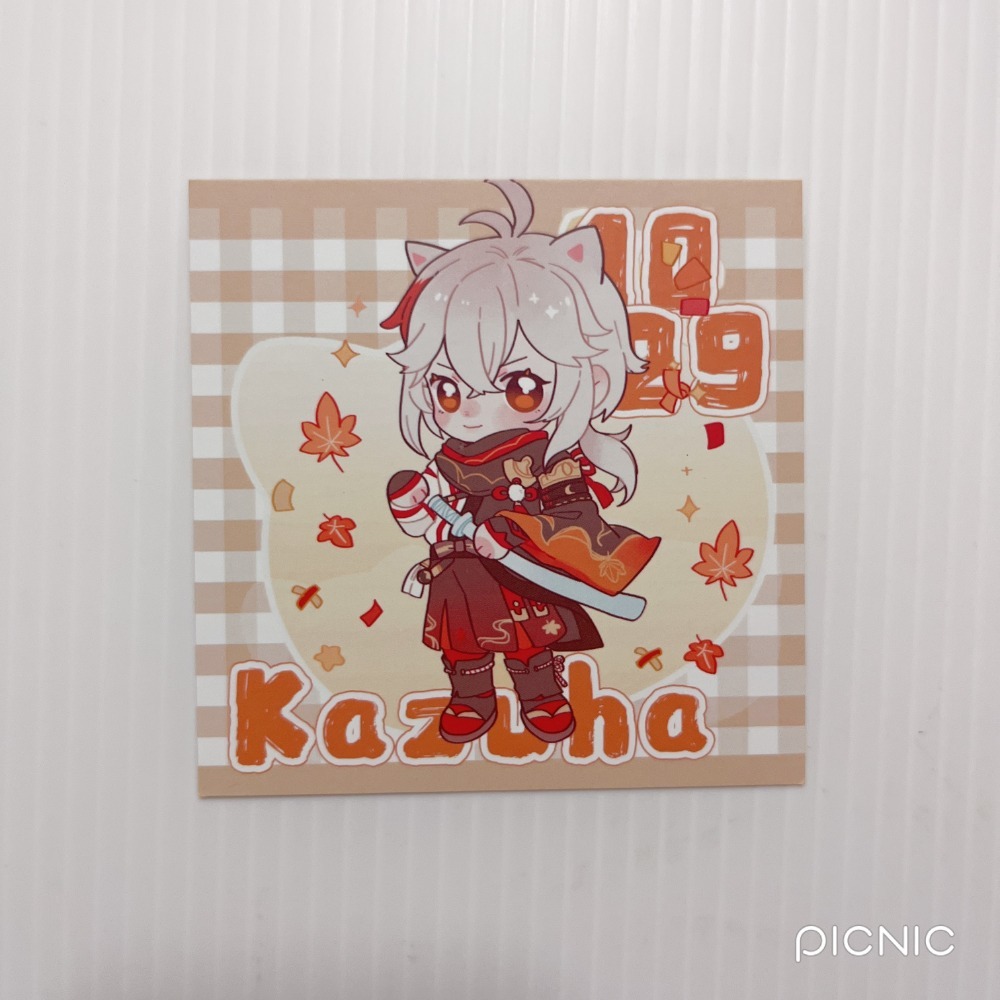 現貨🎐風精靈🎐原神同人｜楓原萬葉 稻妻 拍立得 明信片 透卡 票根 紙夾相卡 方卡 鐳射票 原神周邊 原神週邊-規格圖1