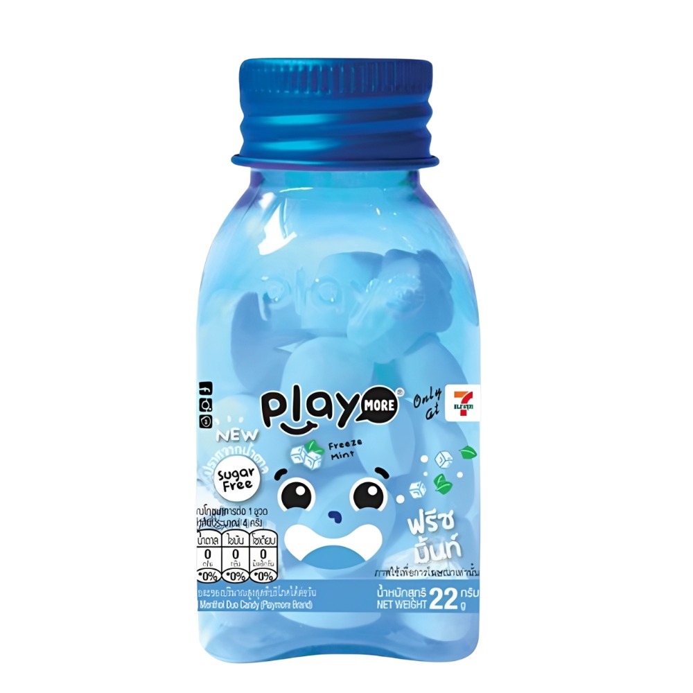🇹🇭泰國 7-11 Play More 清新水果涼糖 酸味/蘋果/葡萄/西瓜 包裝/瓶裝-規格圖2