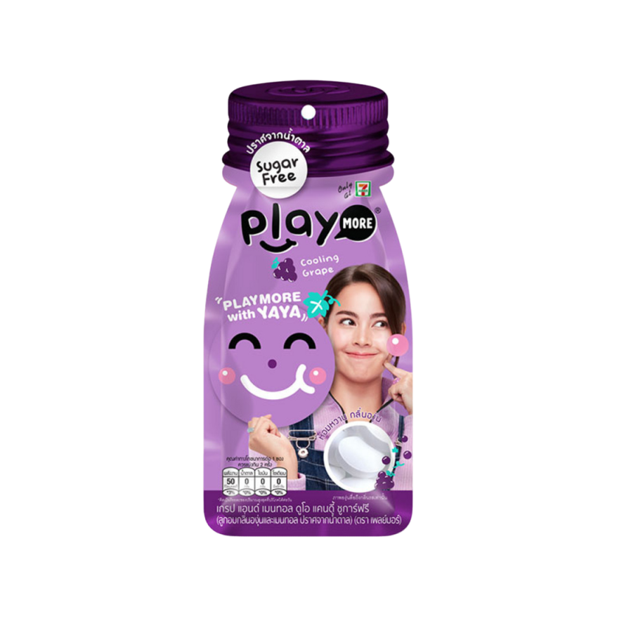 🇹🇭泰國 7-11 Play More 清新水果涼糖 酸味/蘋果/葡萄/西瓜 包裝/瓶裝-規格圖2