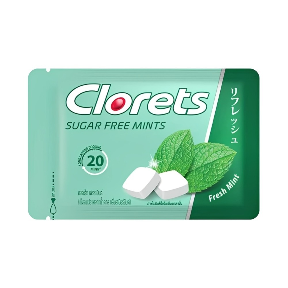 【泰生活】🇹🇭泰國 Clorets 無糖薄荷涼糖 盒裝 西瓜/原味 15.4g 提神-規格圖1